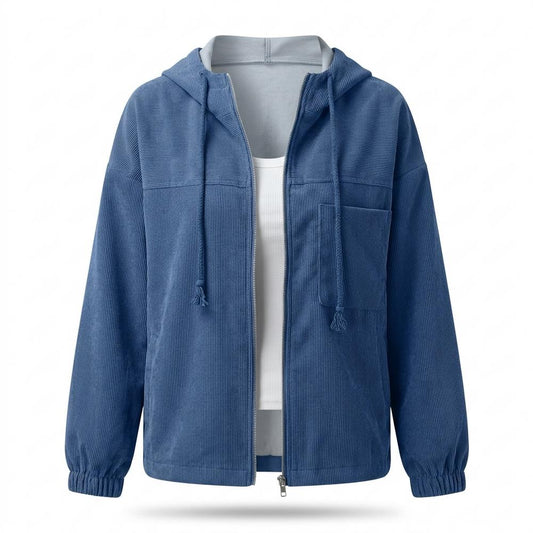 Gentleman Code - Diful | Gerippt Reißverschluss Jacke Damen