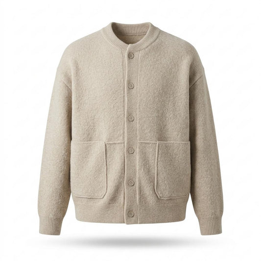 Nobleman Code - Rumal | Strukturiert Kragenlos Cardigan Herren