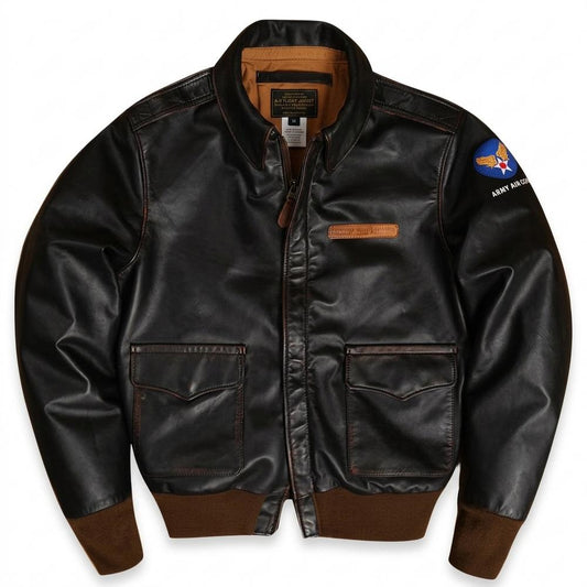 Nobleman Code - Raken | Gefüttert Bestickt Lederjacke Herren