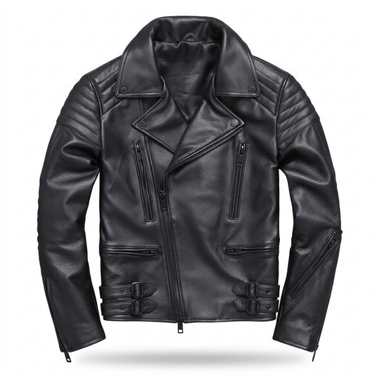 Nobleman Code - Lufav | Gesteppt Asymmetrisch Lederjacke Herren