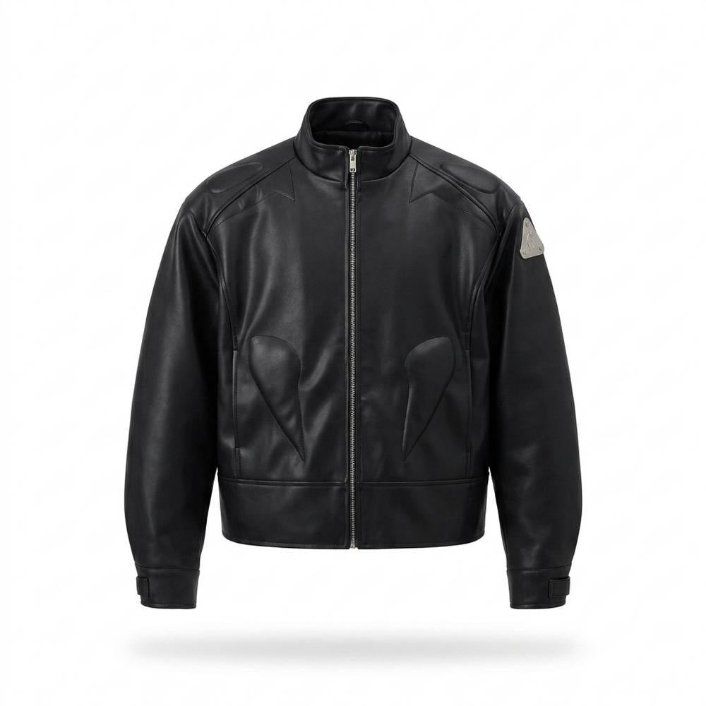 Gentleman Code - Domav | Applizierte Oversized Lederjacke Herren