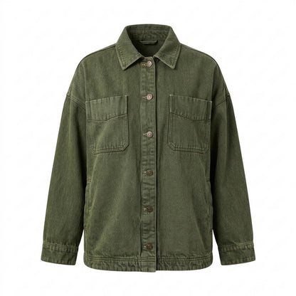 Gentleman Code - Suvin | Kastig Geschnittene Baumwoll Jacke Damen