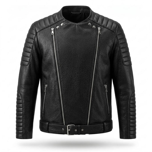 Nobleman Code - Livim | Genarbt Gesteppt Lederjacke Herren
