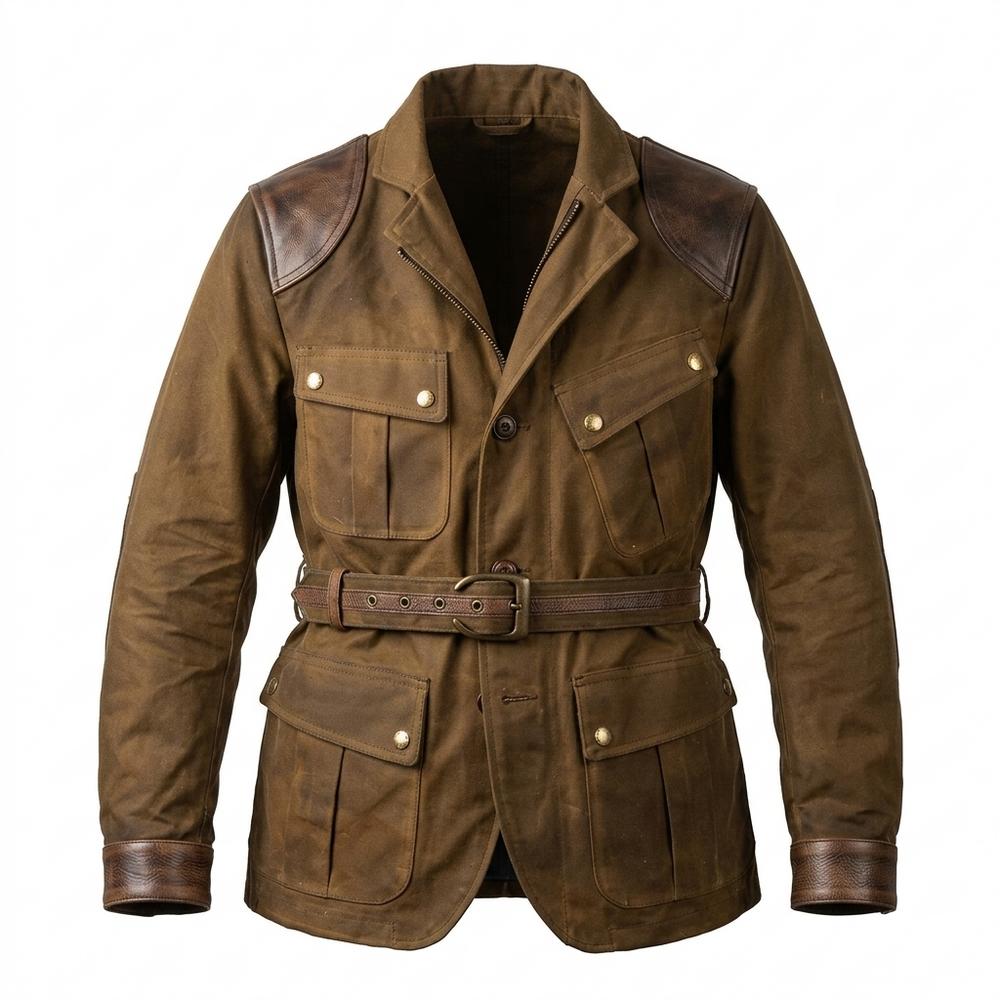 Gentleman Code - Ailul | Gewachst Lederbesetzt Jacke Herren
