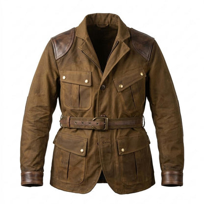 Gentleman Code - Ailul | Gewachst Lederbesetzt Jacke Herren