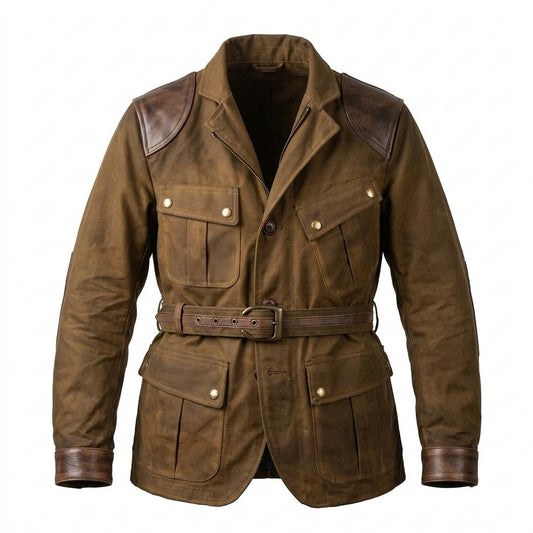 Gentleman Code - Ailul | Gewachst Lederbesetzt Jacke Herren