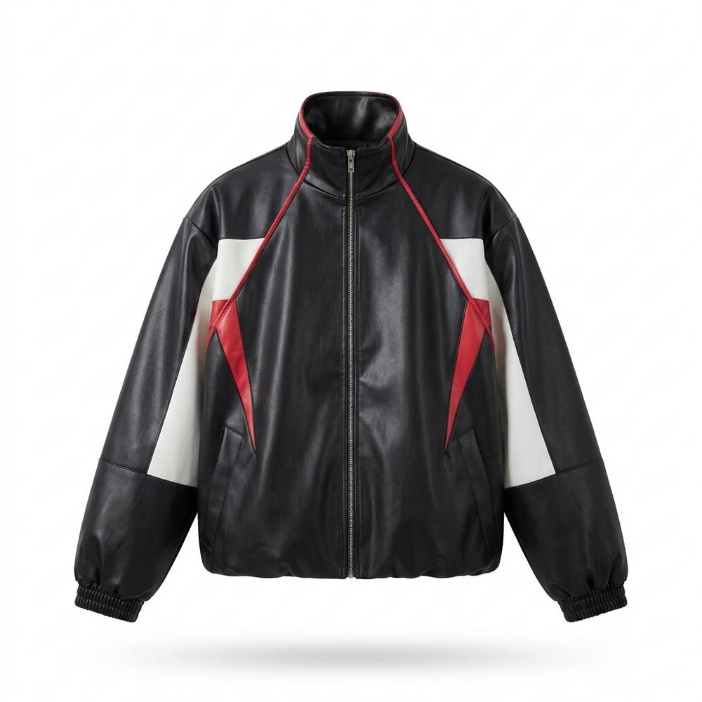 Gentleman Code - Artal | Weitgeschnitten Mehrfarbig Lederjacke Unisex