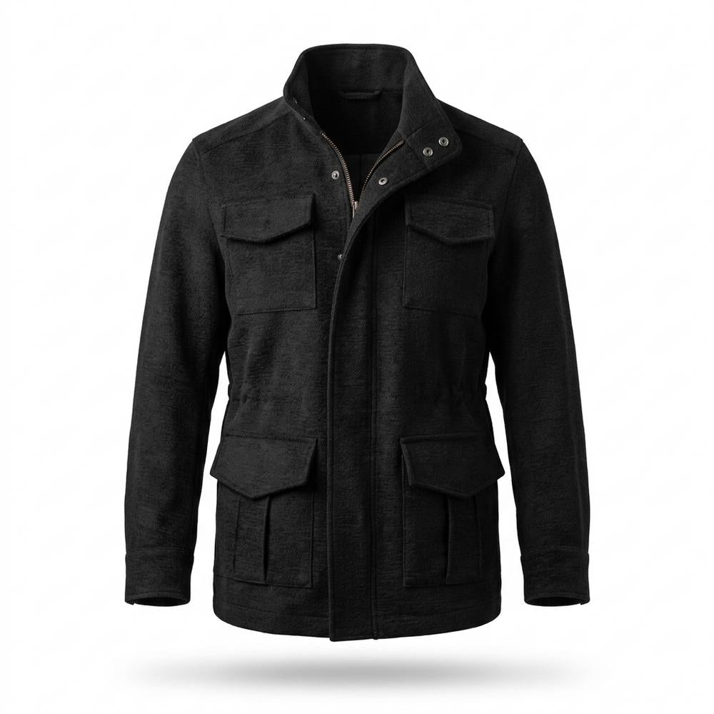 Gentleman Code - Eeniv | Hochschlossen Velourartig Wildleder-Jacke Herren