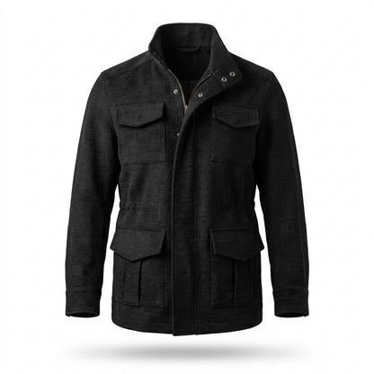 Gentleman Code - Eeniv | Hochschlossen Velourartig Wildleder-Jacke Herren