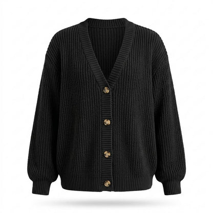 Nobleman Code - Larir | Gerippte Langärmlige Strickjacke Damen
