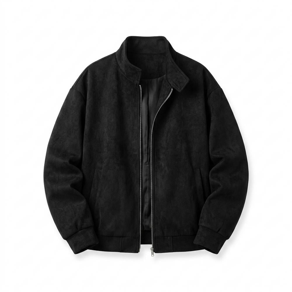 Nobleman Code - Sepil | Reißverschluss Velourartig Wildleder-Jacke Damen
