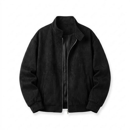 Nobleman Code - Sepil | Reißverschluss Velourartig Wildleder-Jacke Damen