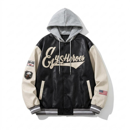 Nobleman Code - Eebel | Geknöpfte Bestickte Lederjacke Unisex