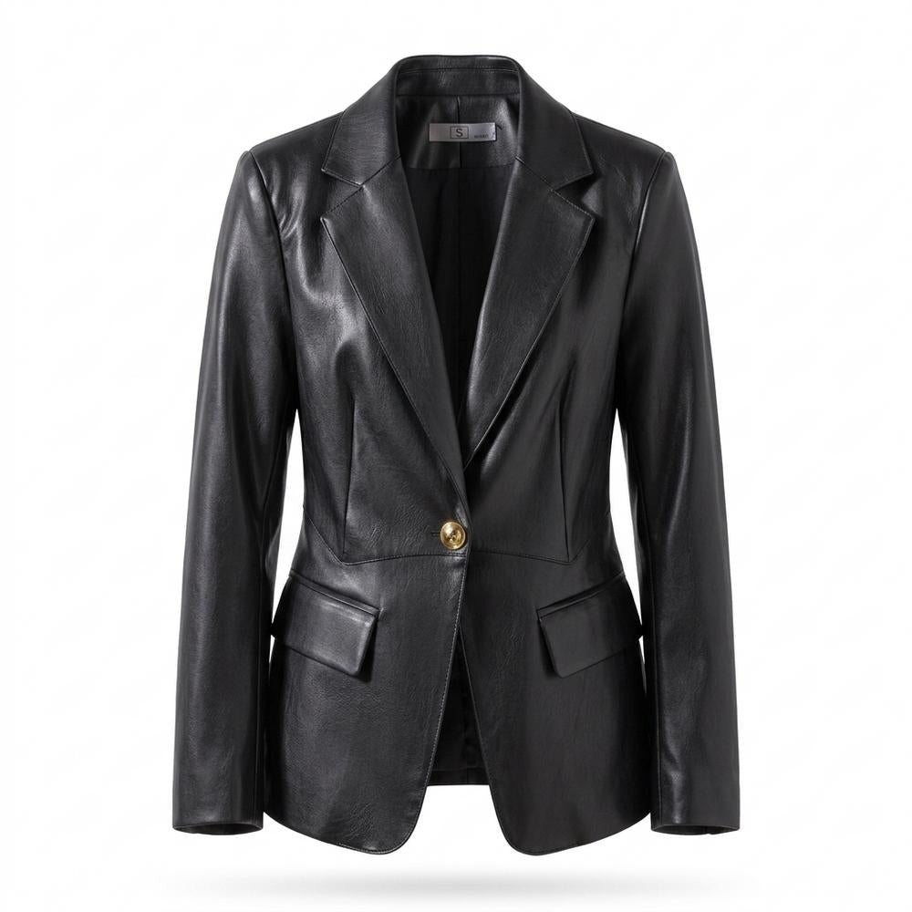 Gentleman Code - Zalek | Tailliert Glatt Lederjacke Damen