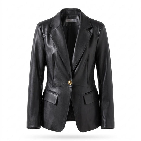 Nobleman Code - Zalek | Tailliert Glatt Lederjacke Damen