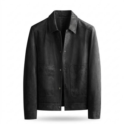 Gentleman Code - Zugal | Aufgeraut Geknöpft Wildleder-Jacke Herren