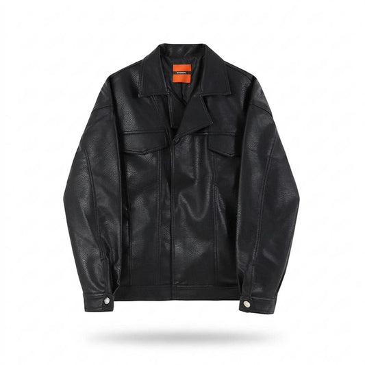 Nobleman Code - Kofok | Kastig Gekörnt Lederjacke Unisex