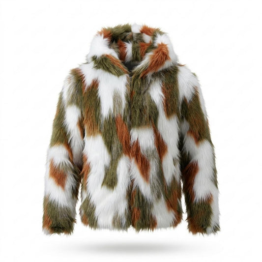 Gentleman Code - Coler | Mehrfarbige Zottelige Jacke Herren