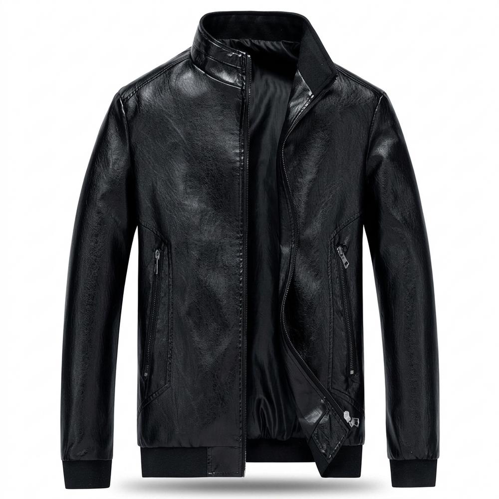 Gentleman Code - Vutod | Gefüttert Gerippt Lederjacke Herren