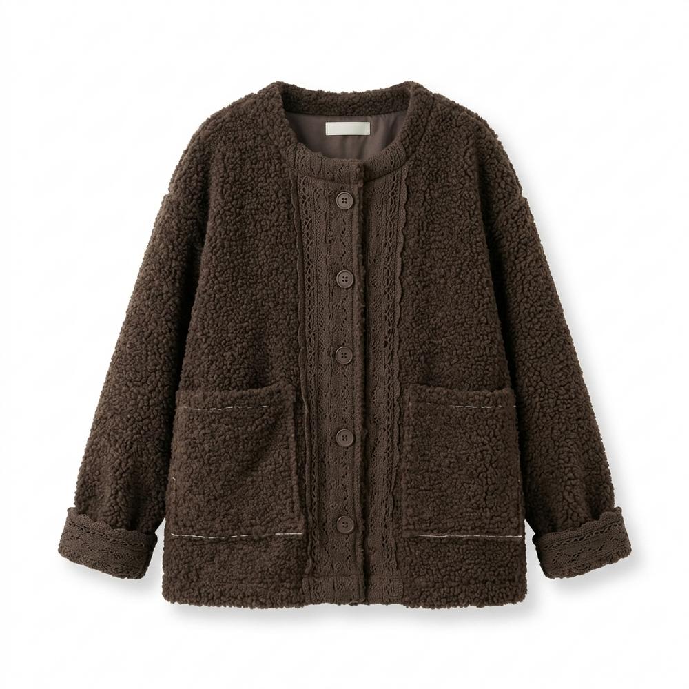 Gentleman Code - Lubok | Strukturiert Kragenlos Jacke Damen