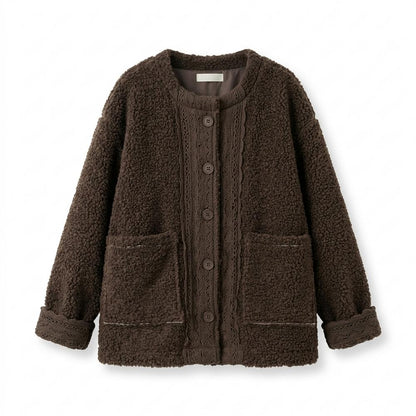 Gentleman Code - Lubok | Strukturiert Kragenlos Jacke Damen