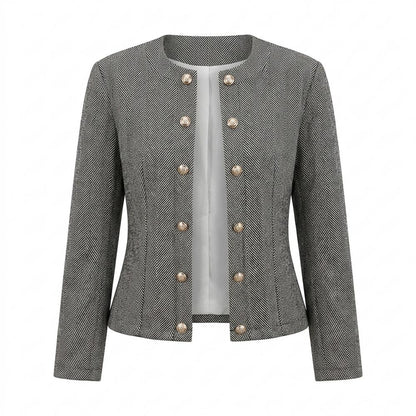 Nobleman Code - Rotut | Fischgratgemustert Tailliert Jacke Damen