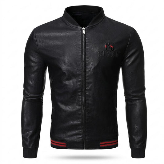 Nobleman Code - Milet | Figurbetont Gerippt Lederjacke Herren
