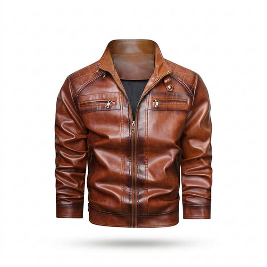 Nobleman Code - Sevel | Gesteppt Gefüttert Lederjacke Herren