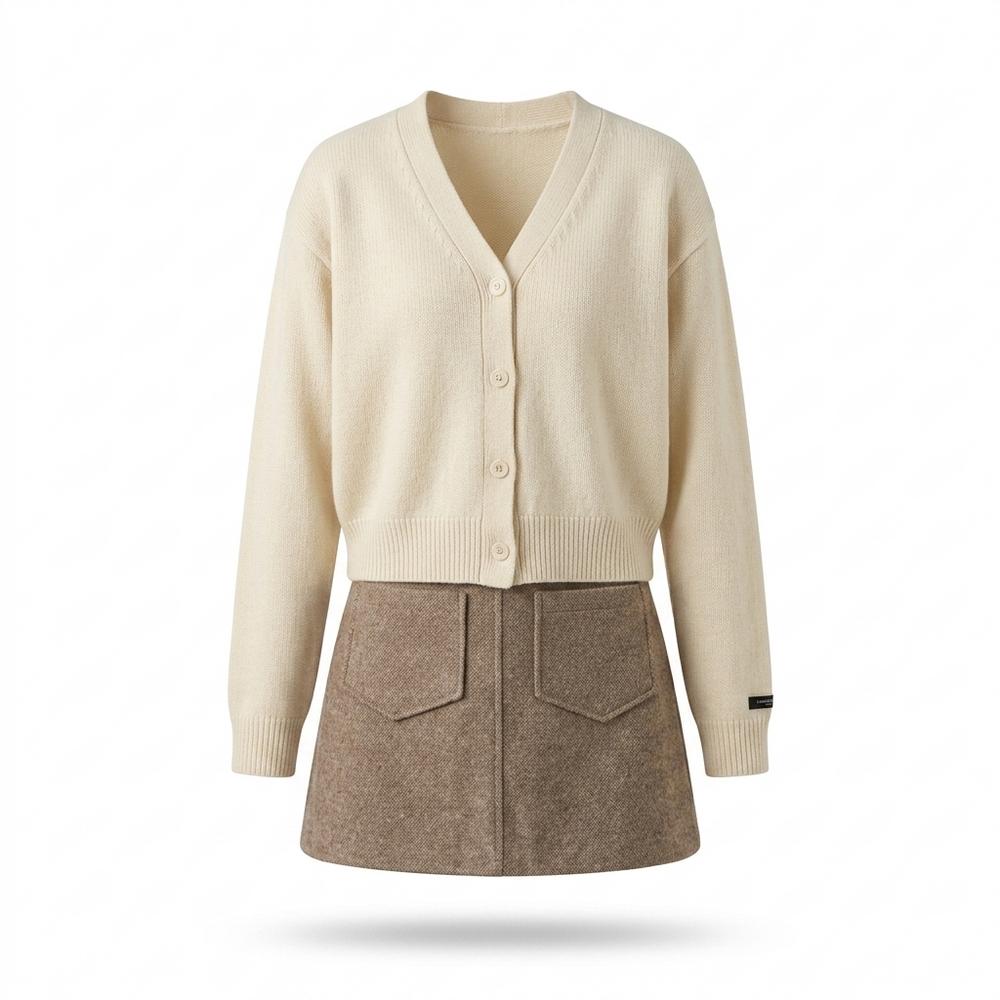 Nobleman Code - Tovet | Feingestrickter Geknöpfter Cardigan Damen