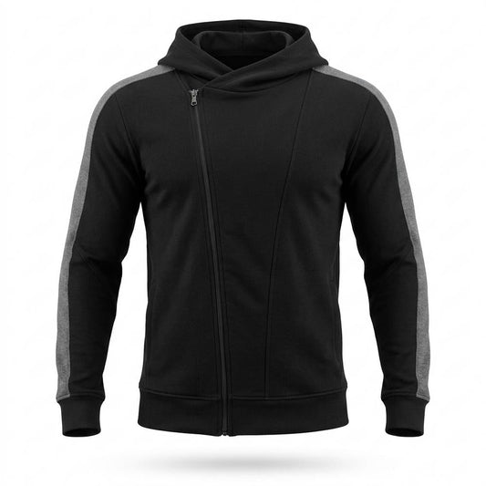Gentleman Code - Miwet | Asymmetrisch Hochschließend Hoodie Herren