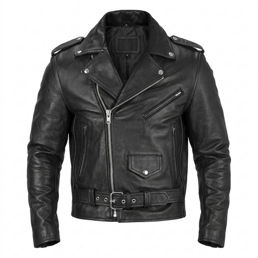 Nobleman Code - Nulid | Asymmetrische Gegürtelte Lederjacke Unisex
