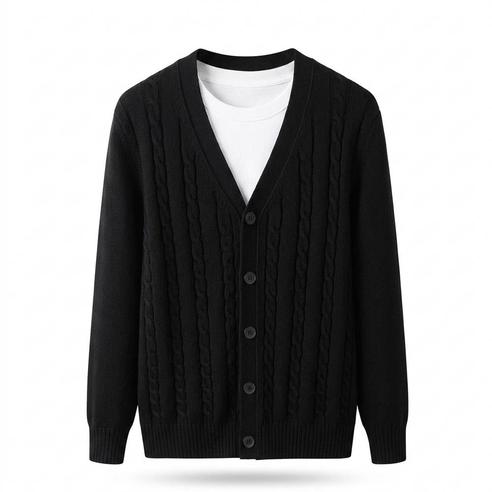Nobleman Code - Zabat | Strukturierter Langärmliger Cardigan Herren