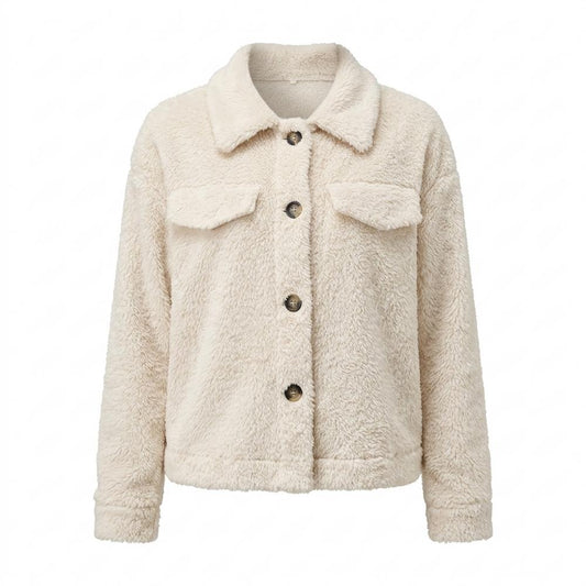 Gentleman Code - Eohuv | Flauschige Geknöpfte Jacke Damen