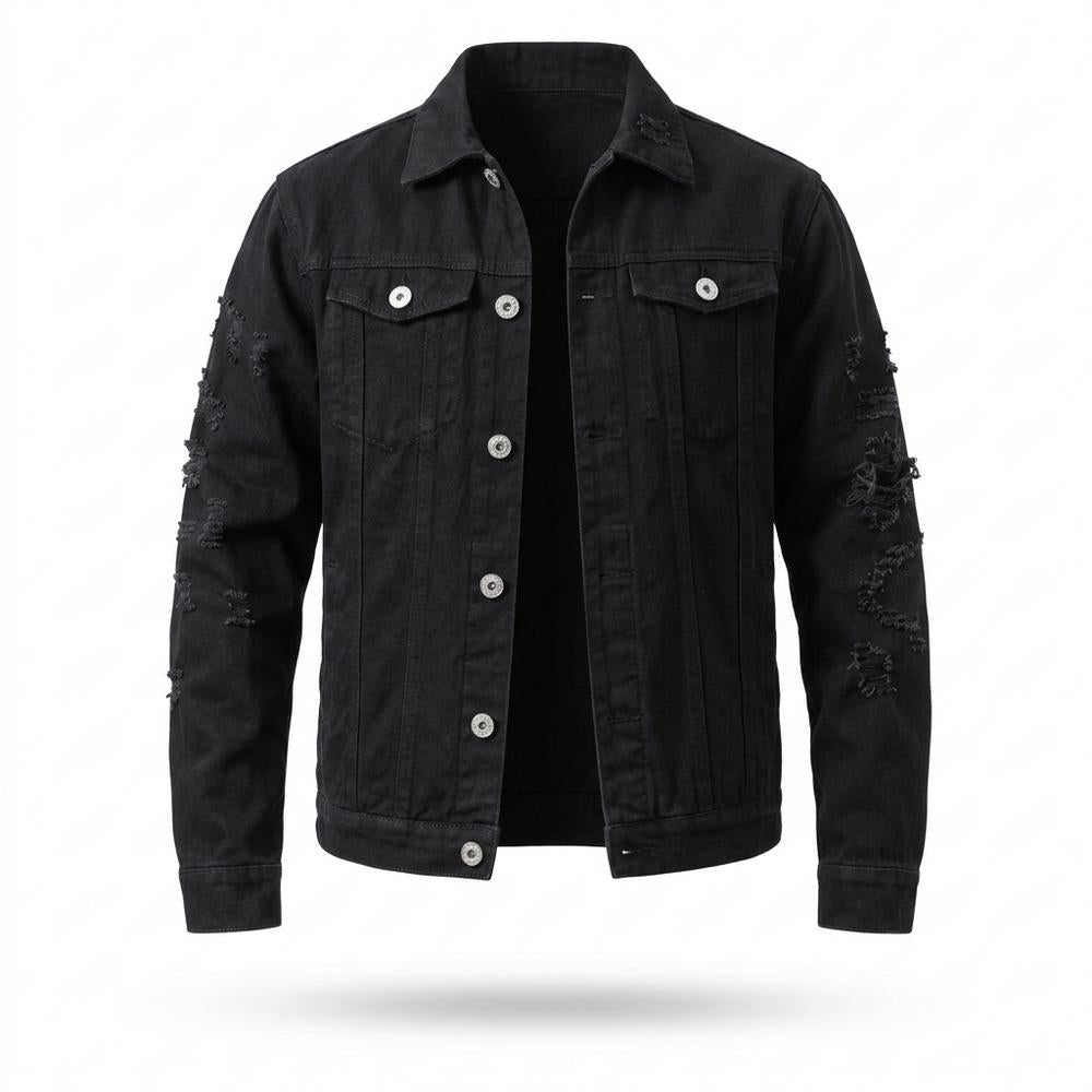 Gentleman Code - Lyven | Zerrissen Geknöpft Jacke Herren