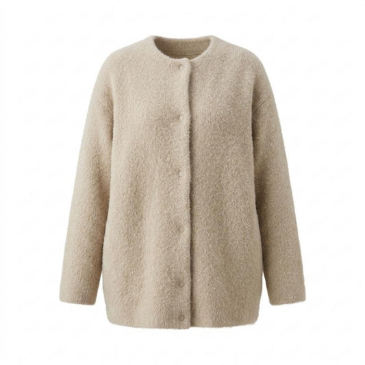 Nobleman Code - Tofek | Kragenlos Strukturiert Cardigan Damen