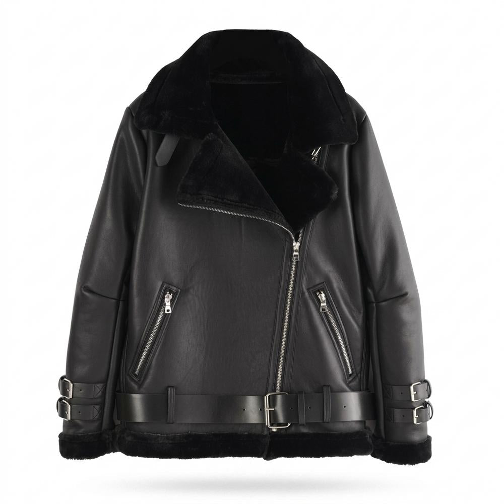 Gentleman Code - Vuwit | Gefüttert Asymmetrisch Lederjacke Unisex