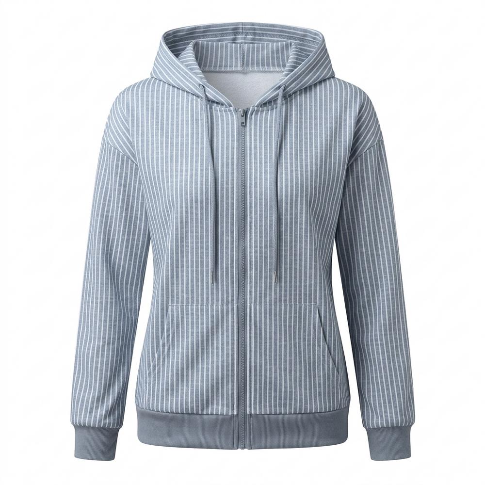 Nobleman Code - Lekor | Gestreift Langärmlig Hoodie Damen