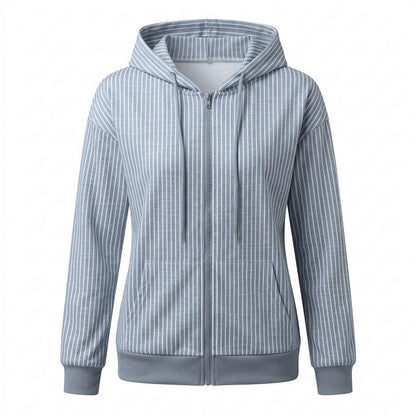 Nobleman Code - Lekor | Gestreift Langärmlig Hoodie Damen