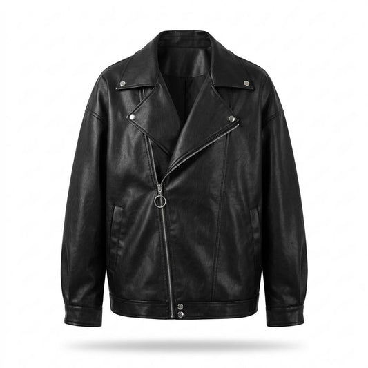 Nobleman Code - Mosot | Locker Geschnitten Asymmetrisch Lederjacke Unisex