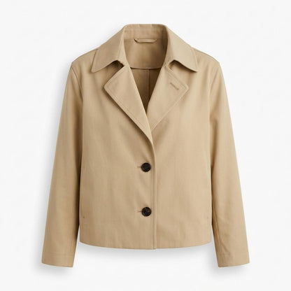 Nobleman Code - Cotit | Kurz Geschnittene Gabardine Jacke Damen