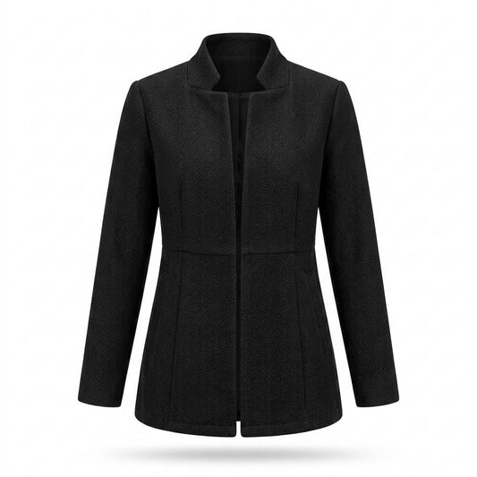 Gentleman Code - Kupem | Kragenlos Strukturiert Jacke Damen