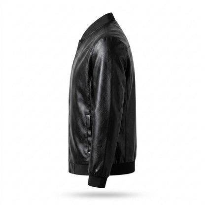 Gentleman Code - Sisud | Reißverschluss Stehkragen Lederjacke Herren