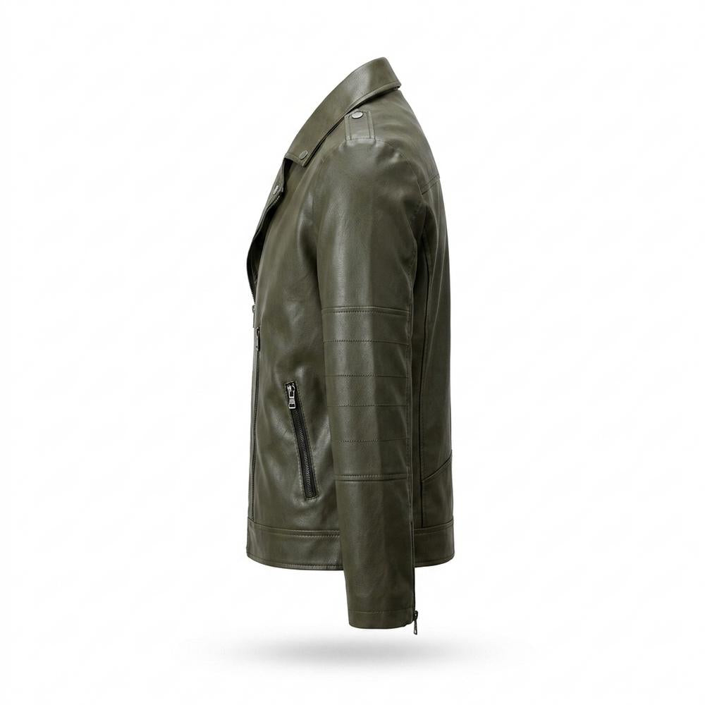 Gentleman Code - Vomel | Asymmetrisch Tailliert Lederjacke Herren