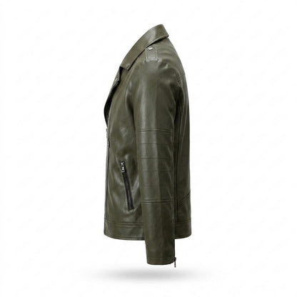 Gentleman Code - Vomel | Asymmetrisch Tailliert Lederjacke Herren