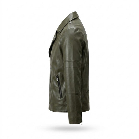 Nobleman Code - Vomel | Asymmetrisch Tailliert Lederjacke Herren