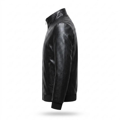 Gentleman Code - Cabat | Gefüttert Gerippt Lederjacke Herren