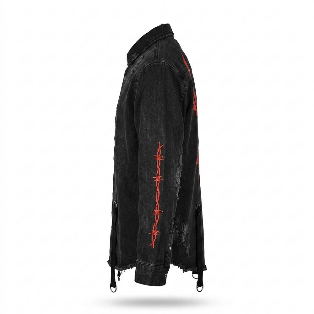 Gentleman Code - Remev | Bedruckt Ausgefranst Jacke Unisex