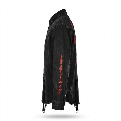 Gentleman Code - Remev | Bedruckt Ausgefranst Jacke Unisex