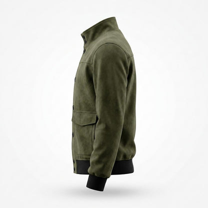 Gentleman Code - Mewat | Geknöpfte Langärmelige Wildleder-Jacke Herren