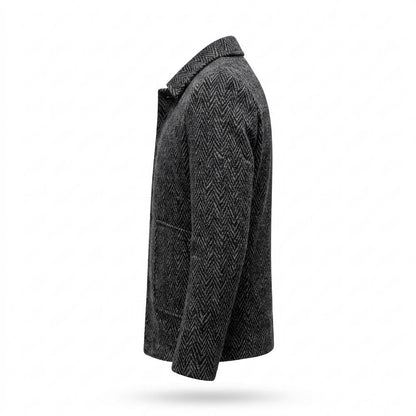 Nobleman Code - Ralav | Fischgratgemustert Gefüttert Jacke Herren